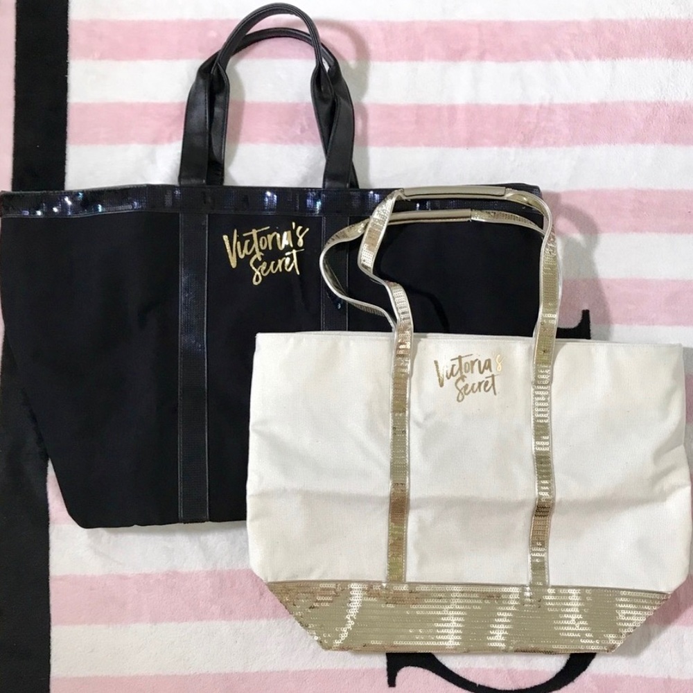 TWO Victoria’s Secret Sequin Totes